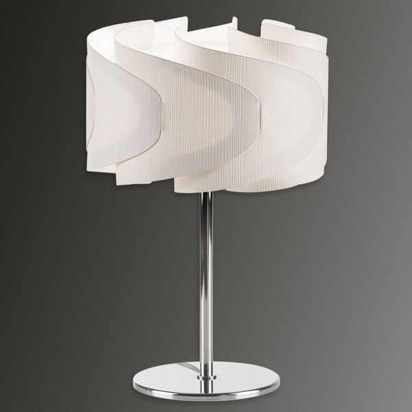 Artempo Italia Stolná lampa Lumetto Ellix v drevenom vzhľade, Obývacia izba / jedáleň, plast, oceľ, E14, 40W, K: 36cm