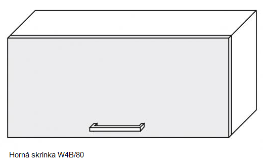 ArtExt Kuchynská linka Quantum Kuchyňa: Horná skrinka W4B/80 / (ŠxVxH) 80 x 36 x 30 - 32,5 cm
