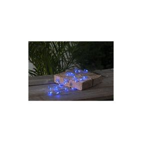 Modrá vonkajšia svetelná LED reťaz s motívom žiaroviek Star Trading Bulb, dĺžka 1,6 m