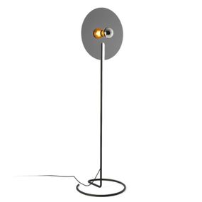 Wever & Ducré Lighting WEVER DUCRÉ Mirro stojaca lampa 2.0 čierna/chróm, Obývacia izba / jedáleň, hliník, E27, 15W, K: 157.5cm