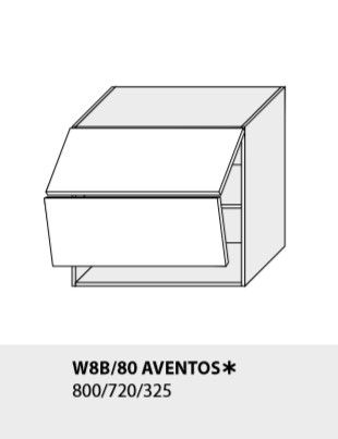 ArtExt Kuchynská linka Quantum Kuchyňa: Horná skrinka W8B/80 AVENTOS / (ŠxVxH) 80 x 72 x 32,5 cm (korpus grey,lava,biela)