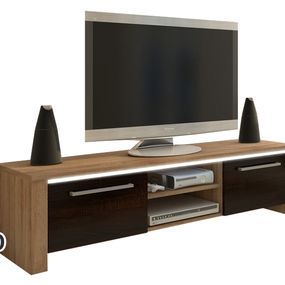 TV stolík/skrinka Helix (sonoma svetlá + tmavá)