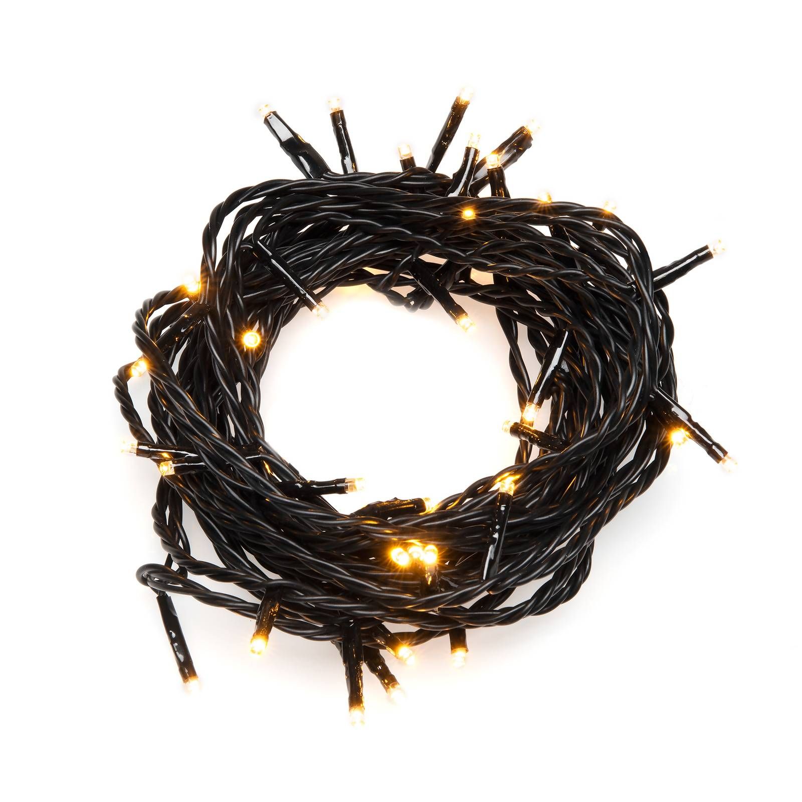 Konstsmide Christmas Svetelná LED reťaz Micro, 80-pl. čierna/jantárová, plast, 0.03W, P: 1264 cm