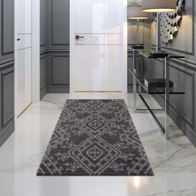 DomTextilu Moderný šedý koberec s geometrickým vzorom 63949-238211