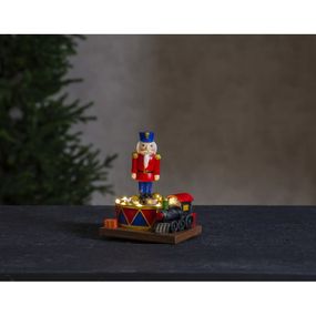 Vianočná svetelná LED dekorácia Star Trading Nutcracker, výška 16 cm