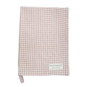 Krasilnikoff Bavlnená utierka Checkered Medium Dusty Rose