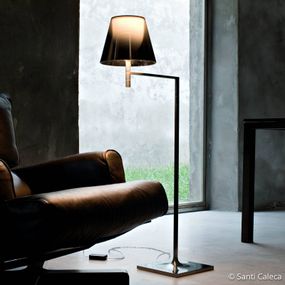 FLOS KTribe F1 stojaca lampa, bronzová metalická, Obývacia izba / jedáleň, PMMA, polykarbonát, hliník, E27, 100W, K: 112cm