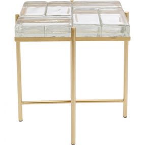 KARE Design Odkládací stolek Iceline - zlatý 43x33cm