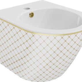 MEXEN - Lena bidet závesný, biela/zlatá vzor 35224809