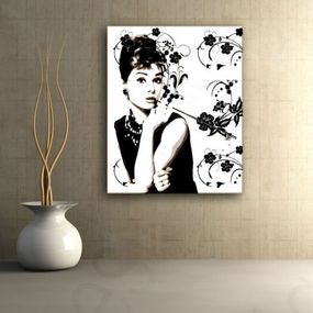 Ručne maľovaný Zľava 25 % POP Art obraz Audrey Hepburn 80x100 cm