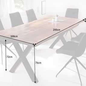Jedálenský stôl ATLAS Dekorhome 200x100x76 cm