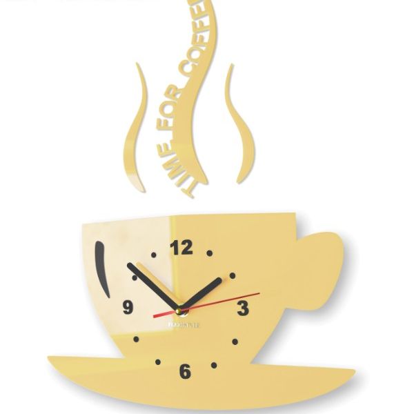 DomTextilu Nástenné hodiny Time for coffee 8098-241131