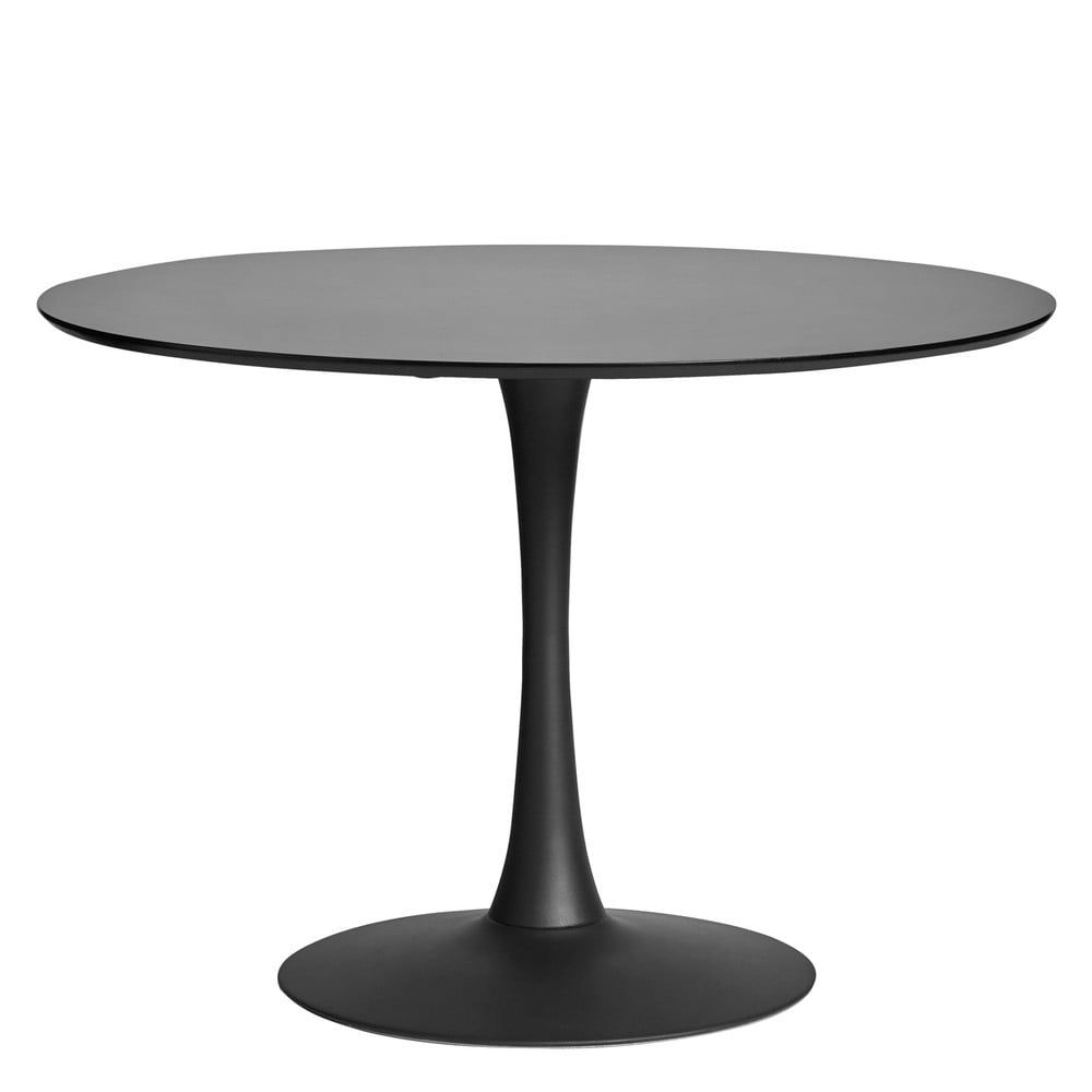 Okrúhly čierny jedálenský stôl Marckeric Oda, ⌀ 110 cm
