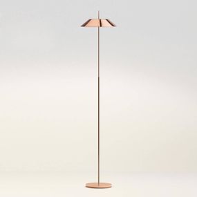 Vibia Mayfair – stojaca LED lampa, meď, lesklá, Chodba, oceľ, zamak, polykarbonát, 19.2W, Energialuokka: D, K: 147cm