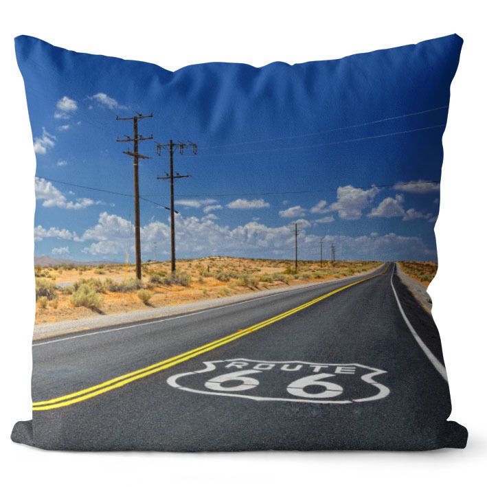 Vankúš Route 66 (Veľkosť: 40 x 40 cm)