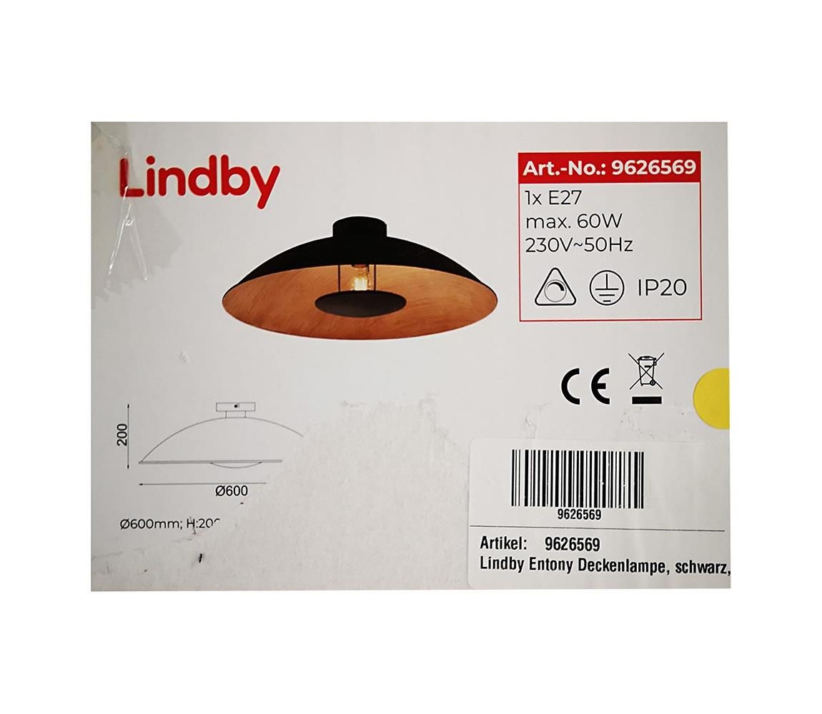 Lindby - Prisadený luster ENTONY 1xE27/60W/230V