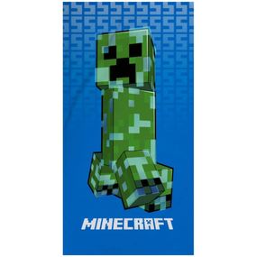 Halantex · Plážová osuška Minecraft - licenční produkt Mojang - motív Creeper - 100% bavlna, froté - 70 x 140 cm