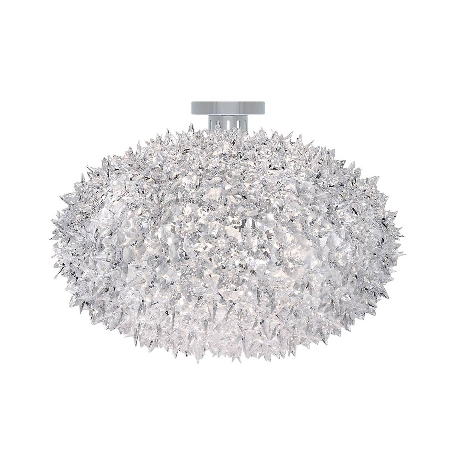 Kartell Bloom C1 stropné LED svetlo G9, priehľadná, Obývacia izba / jedáleň, termoplastický technopolymér, G9, 3.5W, K: 39cm
