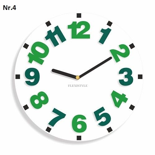 DomTextilu Detské nástenné hodiny s farebnými číslami 8802-241434