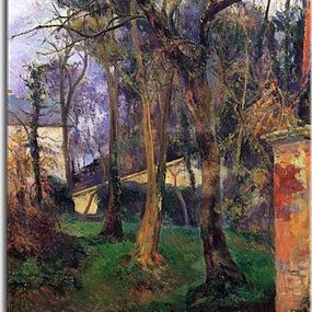 Obraz Paul Gauguin - Abandoned garden in Rouen zs17043