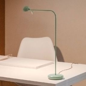 Vibia Pin 1655 stolná LED lampa dĺžka 40 cm zelená, Pracovňa / Kancelária, ušľachtilá oceľ, hliník, zamak, polykarbonát, 4.5W, Energialuokka: E, K: 55cm