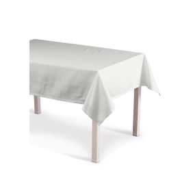 Dekoria Obrus na stôl obdĺžnikový, biela, 130 × 250 cm, Loneta, 133-02