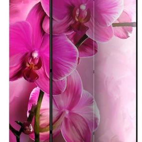 Murando DeLuxe Paraván ružové orchidey 3 dielny