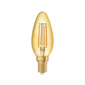 Radium LED Essence Ambiente E14 4W sviečka zlatá, sklo, kov, plast, E14, 4W, Energialuokka: F, P: 10 cm