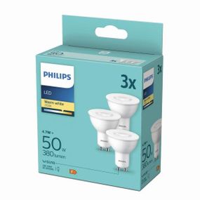 Philips 8719514393998 LED žiarovka GU10 4,7W/50W 400lm 2700K PAR16 3-set