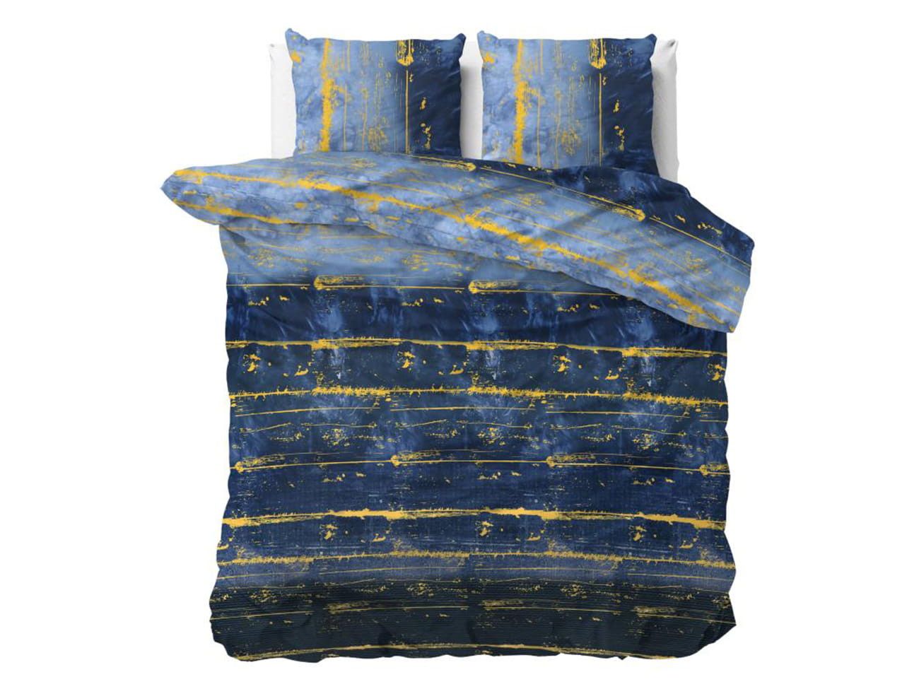 DomTextilu Moderné modro žlté posteľné obleičky z kolekcie ELAGANCE 160 x 200 cm 36762