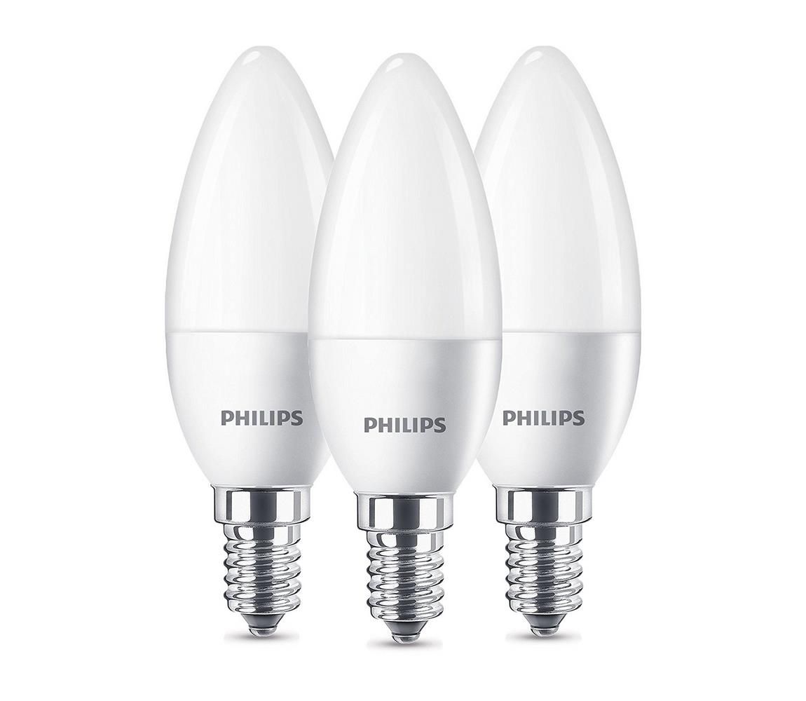 SET 3x 3x LED Žiarovka Philips B35 E14/5,5W/230V 2700K