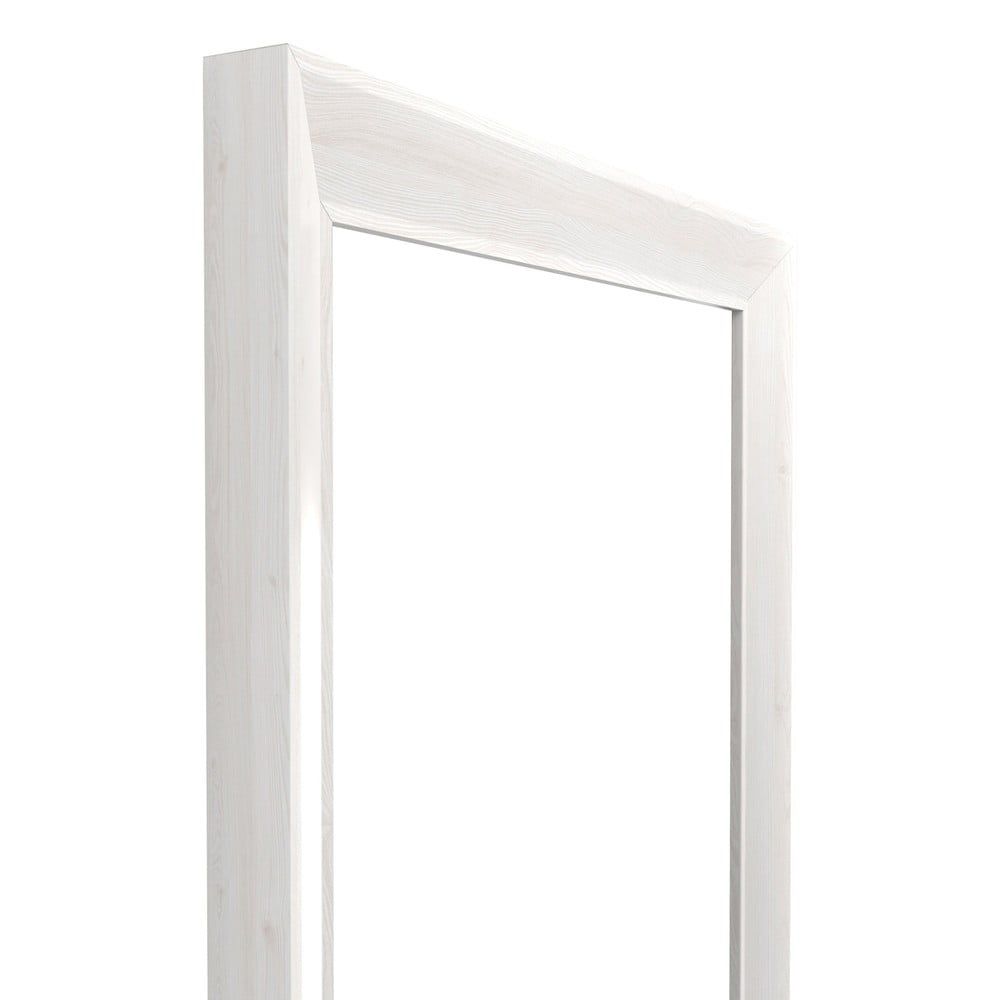 Nástenné orámované zrkadlo v dekore bieleho dreva Styler Paris, 47 x 147 cm