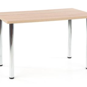 Jedálenský stôl Modex 120 - dub sonoma / chróm